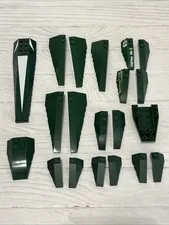 LEGO DARK GREEN LOT 20 PCS WEDGE SLOPE LEFT RIGHT VARIETY BUILDING PIECES