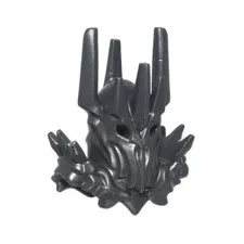 LEGO - Minifig, Helmet Mask with Shoulder Armor & Long Spikes - Pearl Dark Gray
