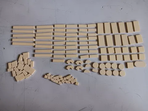 LEGO BULK LOT OF 136 TAN SMOOTH TILES 1X1 1X2 1X3 1X4 1X6 1X8 2X2 2X3 2X4
