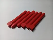 LEGO BULK LOT OF 6 RED SOLID SUPPORT PILLARS 1X1X6  #43888