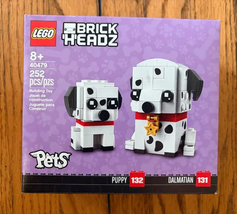 Lego 40479 BrickHeadz Pets Puppy Dalmatian Dog *RETIRED* *CREASES*