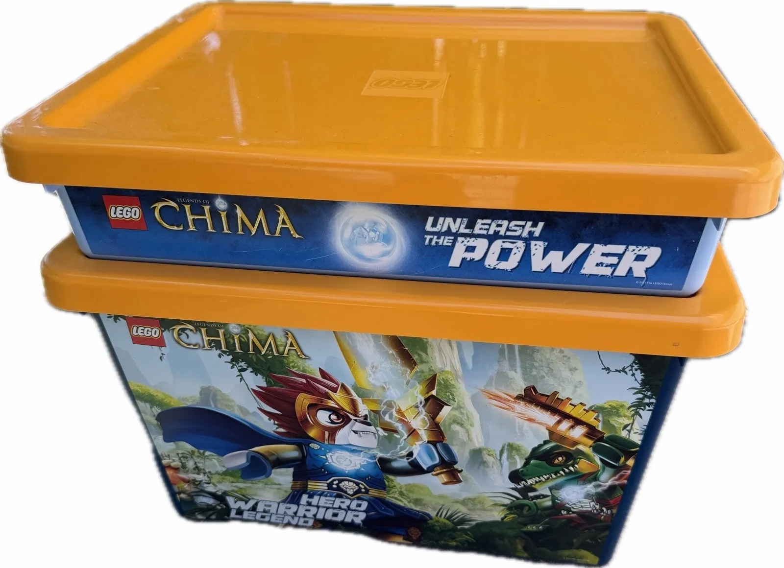 Vintage Chima Sorting System Lego x2 Storage Bins Boxes Totes Trays 2012 Rare