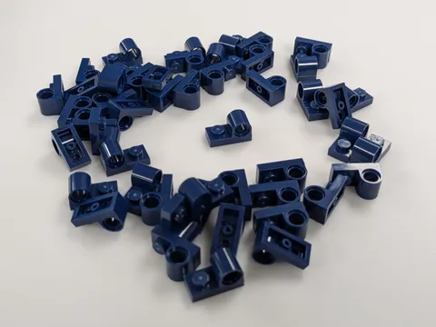 Lego x50 New Dark Blue Plate, Modified 1 x 2 with Pin Hole on Top  # 11458
