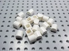 LEGO Lot of 20 White 1x1x2/3 Curved Top Bricks BV