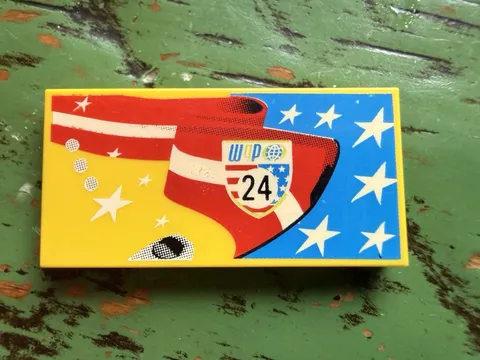 LEGO Tile 2 x 4 with 'WGP 24' (Right) (70739 / 87079)