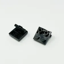 5066 LEGO Parts Plate Modified 2x2 w/ Bar on Bottom BLACK (2)