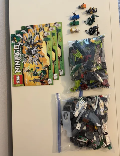 LEGO NINJAGO 9450 Epic Dragon Battle Complete w/ Instructions No Box