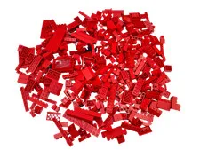 Lego® 1/2 Kilo Bricks Random COLOUR: RED aprox 250 Pcs