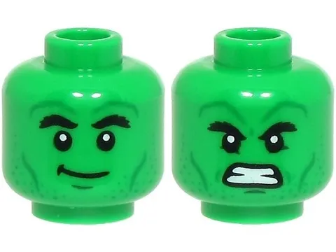 LEGO Marvel Super Heroe Hulk Head Printed on both Sides Minifigure 3626pb3705#