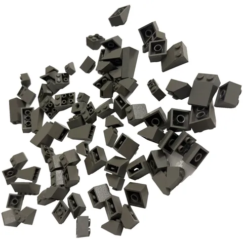 LEGO Dark Grey Specialty Slopes Lot - Roof Bricks Inverted Wedges MOC