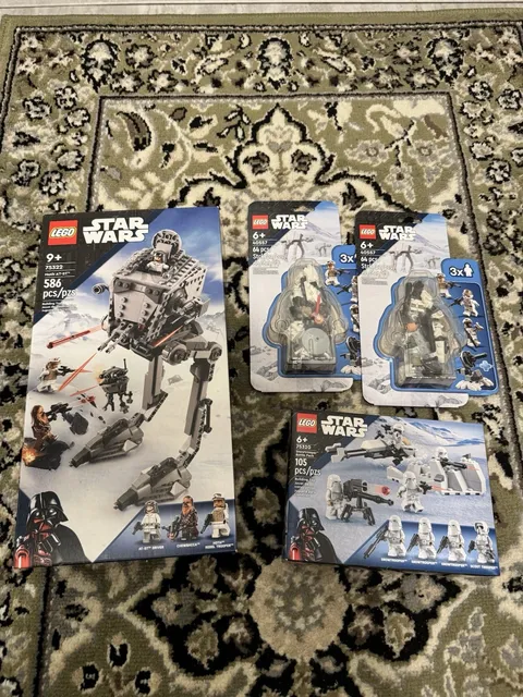 Lego Star Wars Hoth Lot: AT-ST (75322) + Snowtroopers (75320) & Rebels (40557)