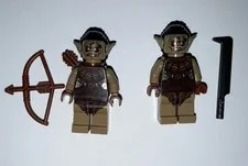 LEGO Lord Of The Rings The Hobbit Hunter Orc LOR039 & LOR048 (w Weapons)