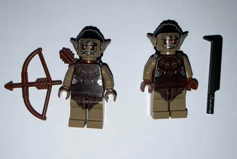 LEGO Lord Of The Rings The Hobbit Hunter Orc LOR039 & LOR048 (w Weapons)
