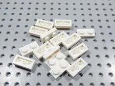 LEGO Lot of 15 White 1x2 Plates BB