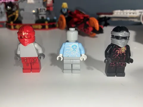 RARE LEGO Ninjago Nrg Cole Kai And Zane Minifigure Parts Great Condition