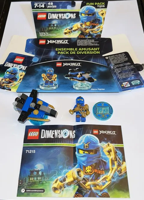 LEGO Dimensions Ninjago Jay Fun Pack 71215, 100% Complete - Open Box Working!