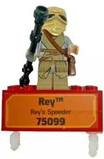 Lego Store Display Figure Star Wars Rey Minifigure w/Scarf & Goggles 75099 