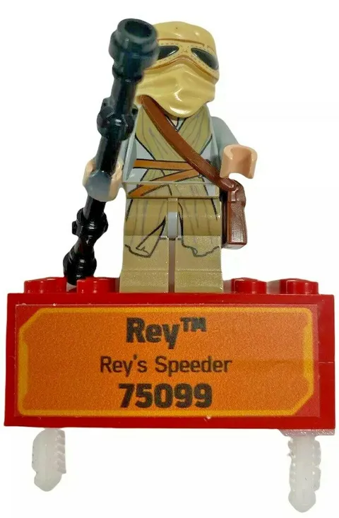Lego Store Display Figure Star Wars Rey Minifigure w/Scarf & Goggles 75099 