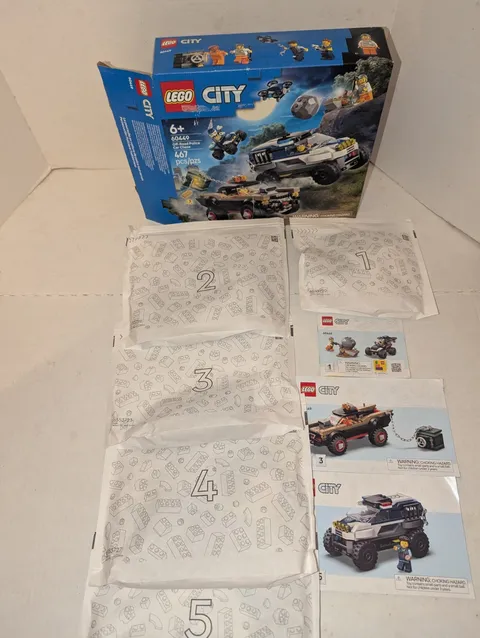 LEGO City 60449 Off-Road Police Car Chase OPEN BOX  contents sealed