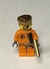 Lego Minifigure Gold Tooth Gun Hair 8967 8630 Agents Mini Figure
