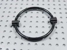 LEGO Black 7x7 Ring w/ Axle Connectors 1L Part 79851 BH