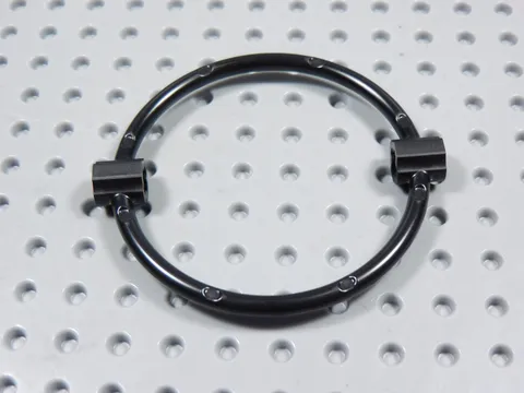 LEGO Black 7x7 Ring w/ Axle Connectors 1L Part 79851 BH