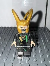 LEGO Sh0860 - Loki - Pearl Dark Gray Suit, No Cape