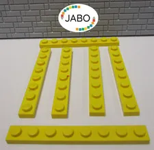 (J8/5/6) LEGO 6x3460 Plate Flat 1x8 Yellow