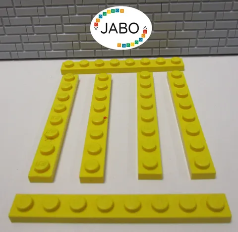 (J8/5/6) LEGO 6x3460 Plate Flat 1x8 Yellow