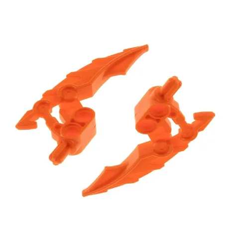 2x LEGO Bionicle Mahri Matoran Weapon Blade Orange Sword 4541469 57563