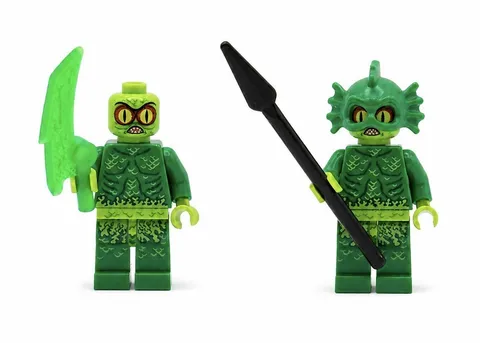 Two (2) LEGO Swamp Creature Monster Minifigures Series Fantasy Monster Figures