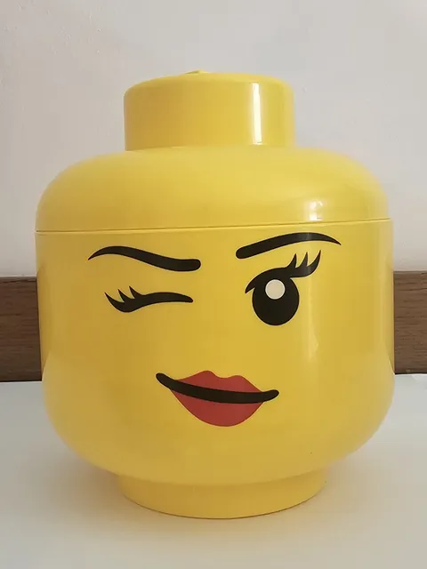 LEGO Small Storage Head Container Girl Winking - Original, Never Used