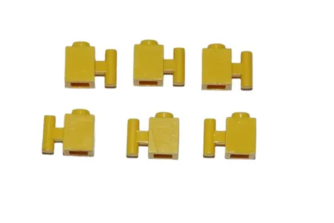 6 Lego® TRAIN Railway 9V RC 1x1 Brick with Handle Hold YELLOW