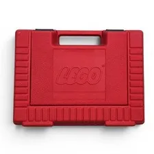VINTAGE LEGO RED CARRYING STORAGE CASE TRAVEL SUITCASE EMPTY 9.5' x 13" 1985 HTF