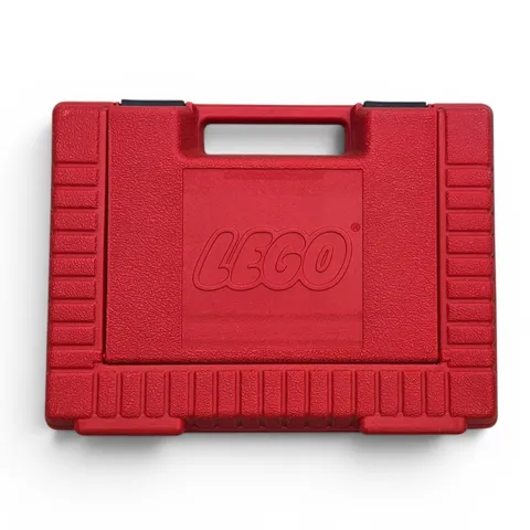 VINTAGE LEGO RED CARRYING STORAGE CASE TRAVEL SUITCASE EMPTY 9.5' x 13" 1985 HTF