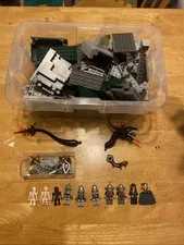 LEGO Black Dark Red Dragon Fantasy Castle 7094 Kings Castle Siege Incomplete