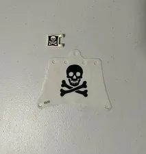 LEGO Cloth Sail Sailbb26 SKULL & CROSSBONES 12X10 Flag Pirates 6261 Raft Raiders