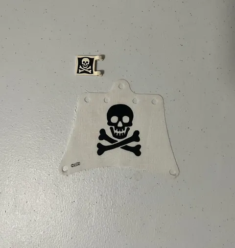 LEGO Cloth Sail Sailbb26 SKULL & CROSSBONES 12X10 Flag Pirates 6261 Raft Raiders