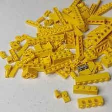 LEGO YELLOW  LOT  BRICKS BUILDING PIECES BRICK