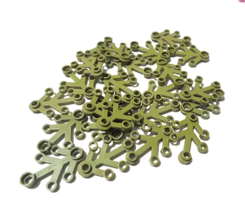LEGO- #2423 OLIVE GREEN -PLANT LEAVES 4X3-25 PIECES