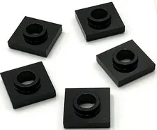Lego 5 New Black Turntable 2 x 2 Square Bases Parts