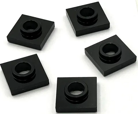 Lego 5 New Black Turntable 2 x 2 Square Bases Parts