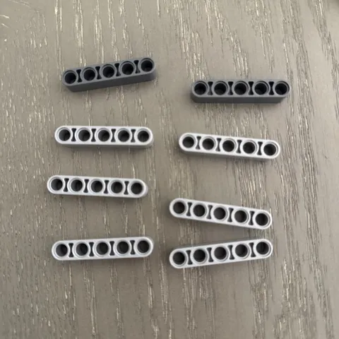 LEGO Beam 5 (32316) 8 Pieces Gray