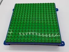 LEGO Custom wall mount duplo base Legoland Green Base Blue Mount