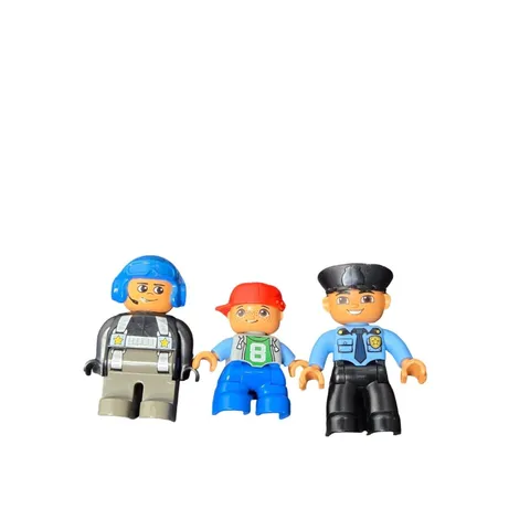 Lego Duplo Police Officer Engineer & Kid Figures Lot of 3