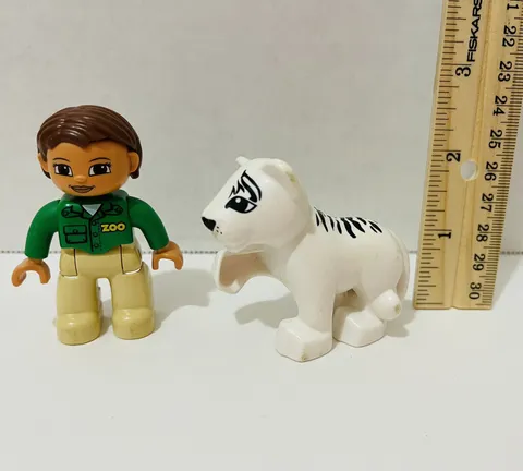 Lego Duplo Animal Zoo Zookeeper Tiger Lot L1