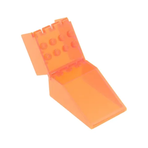 1x LEGO Windshield 6x4x2 Transparent Neon Orange Window 2337 2620