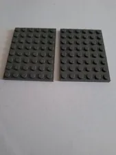 No 271 2x Lego Plate 6x8.  3036 Dark Grey
