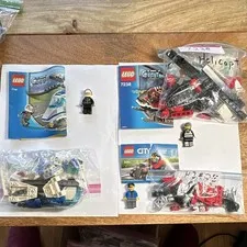 LEGO CITY Bulk Lot 60018 7238 7741 30354 w Manuals Mini figures COMPLETE 