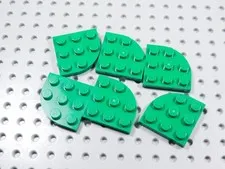 LEGO Lot of 6 Green 3x3 Rounded Corner Plates BM